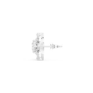 Side-profile: Princess Cut Diamond Ring with Solitaire Setting in 14k White Gold - Lab Grown - Driona Jewels