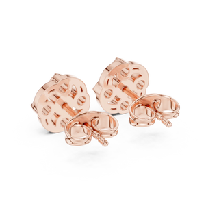 Flat Lay: Round Diamond Ring with Bezel Setting in 14k Rose Gold - Lab Grown - Driona Jewels