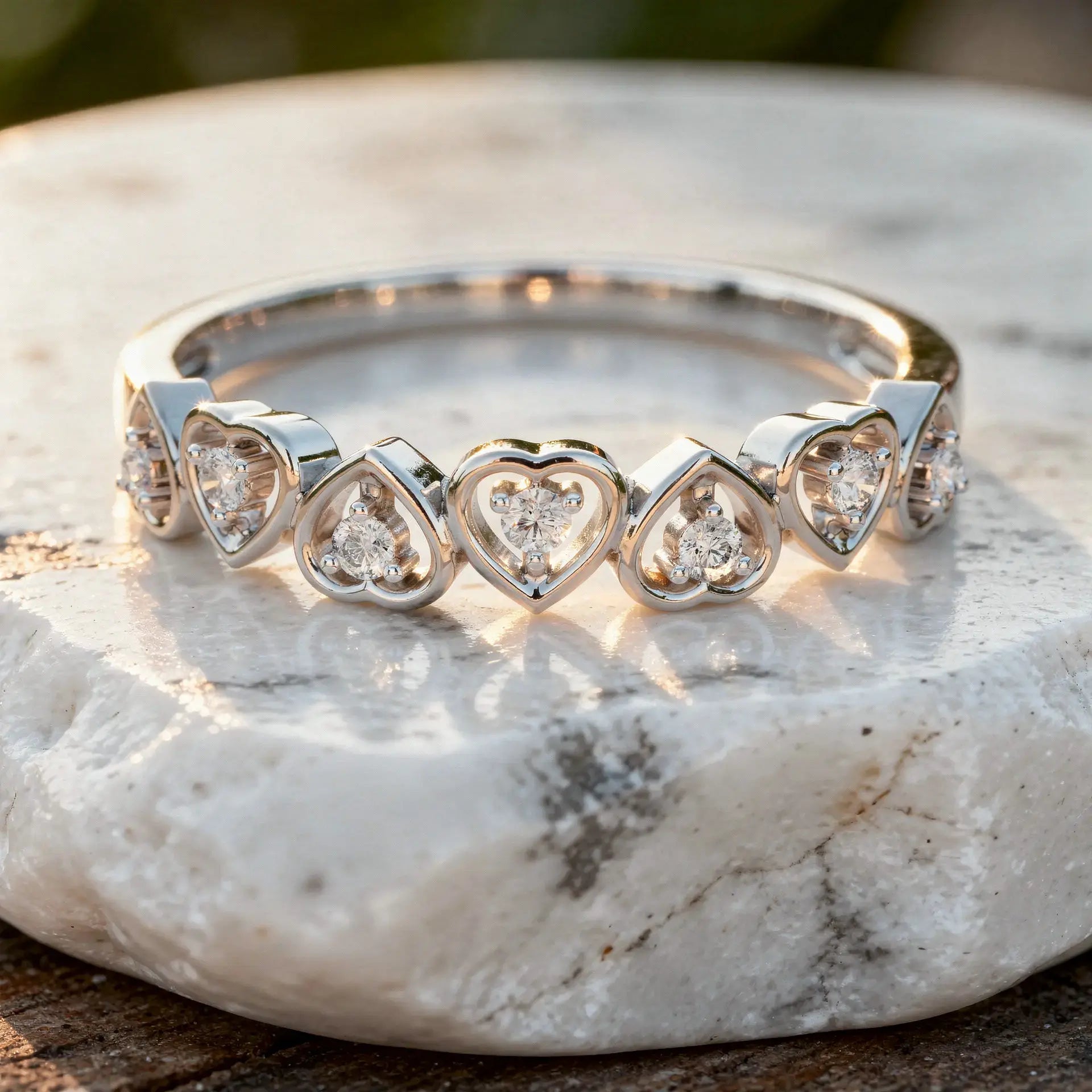 Close-up: Round Diamond Ring with Channel Setting in 14k White Gold - Lab Grown - Driona Jewels