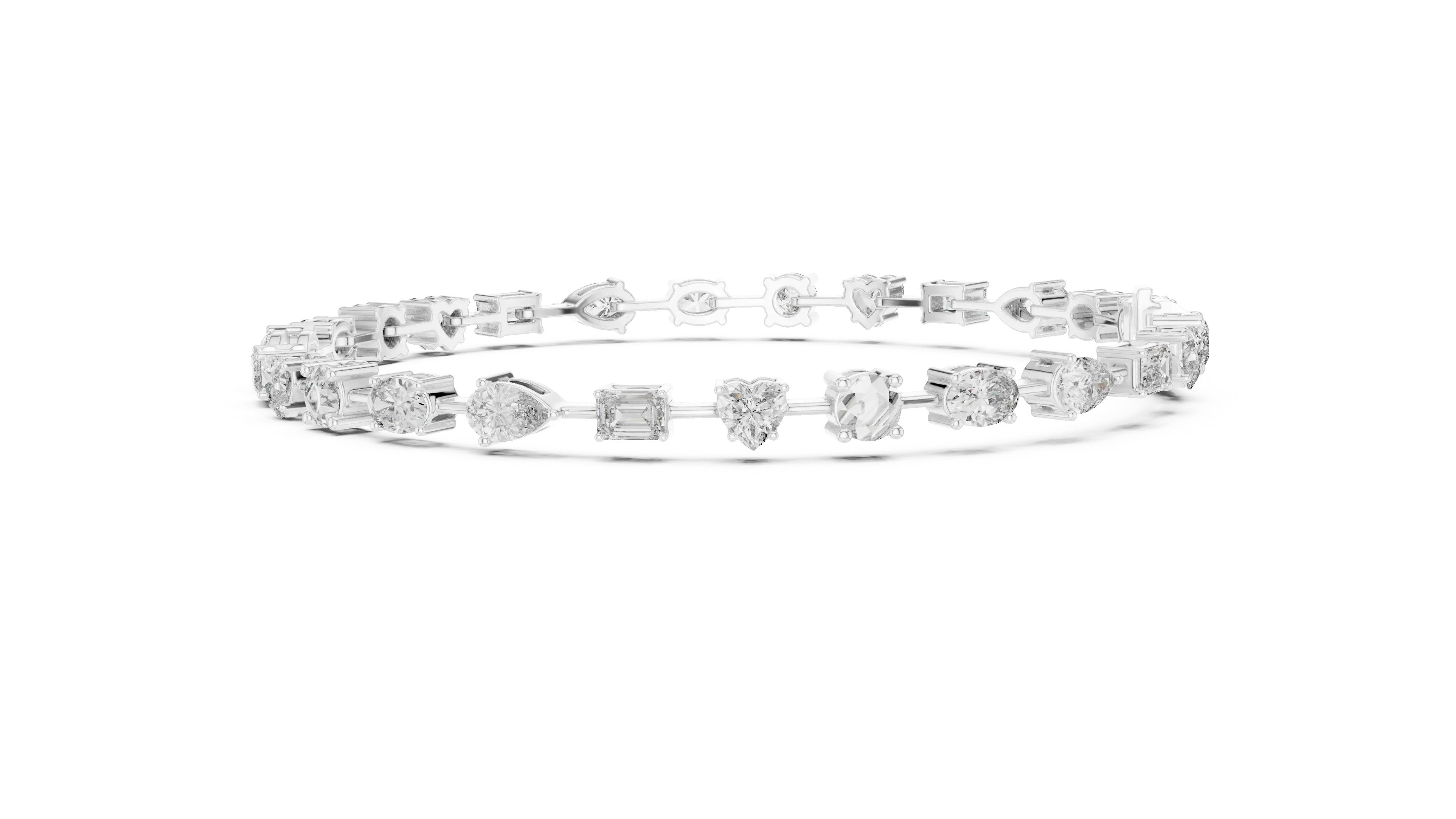 Top View: Round Diamond Ring with Channel Setting in 14k White Gold - Lab Grown - Driona Jewels