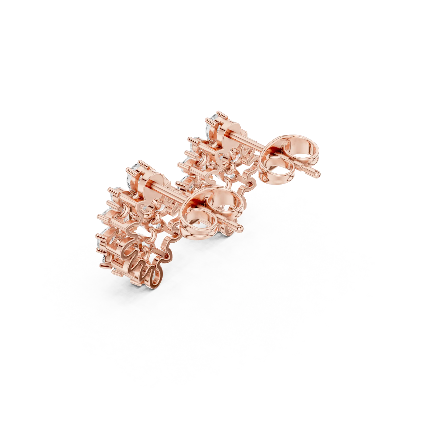 Prong-Detail: Round Diamond Ring with Halo Setting in 14k Rose Gold - Lab Grown - Driona Jewels