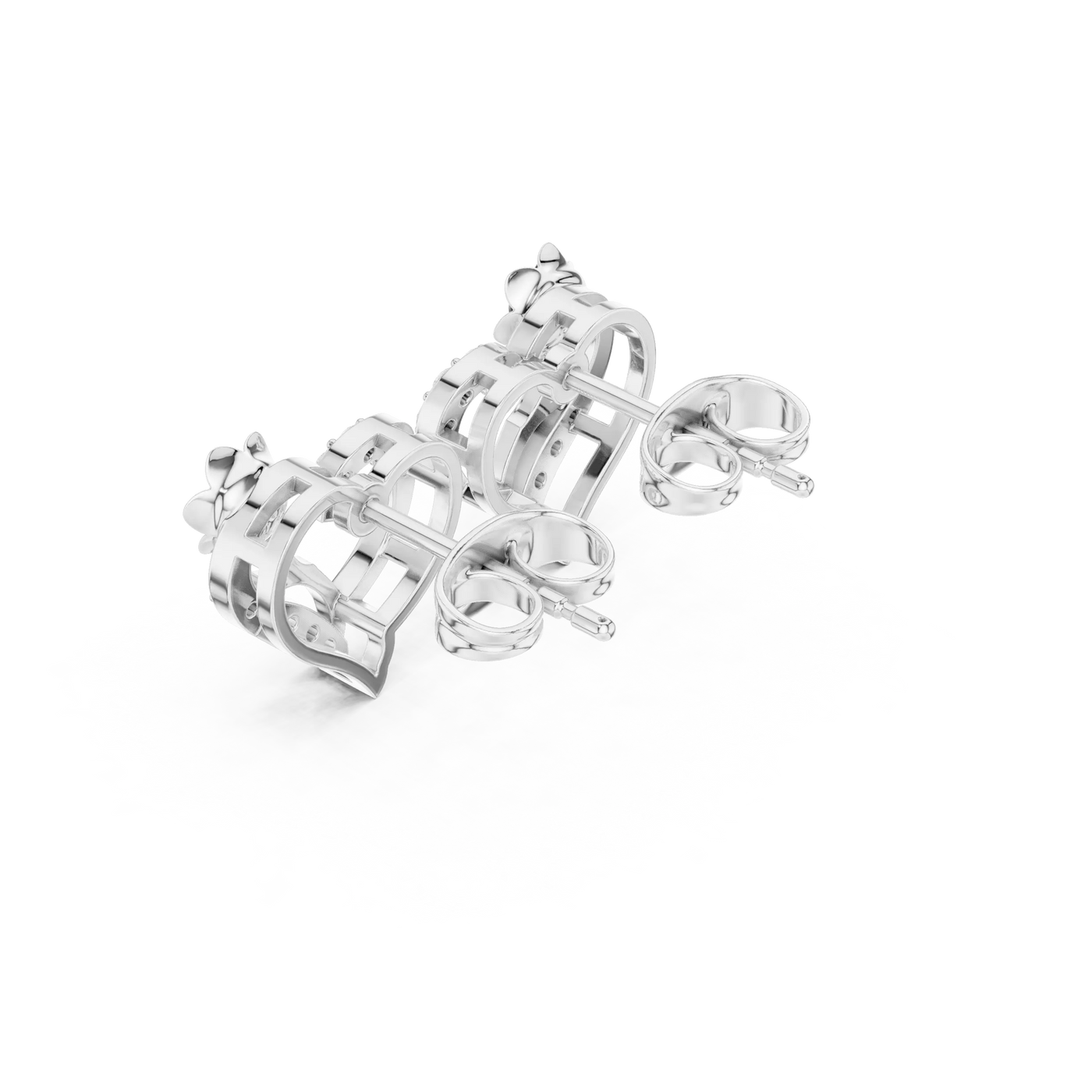 Three-Quarter View: Round Diamond Ring with Halo Setting in 14k White Gold - Lab Grown - Driona Jewels