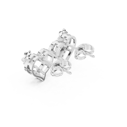 Three-Quarter View: Round Diamond Ring with Halo Setting in 14k White Gold - Lab Grown - Driona Jewels