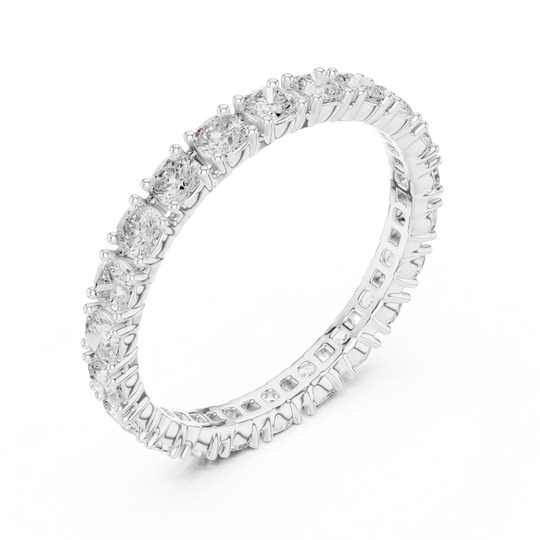 Driona Jewels Round Diamond Full Eternity Ring | Moissanite Solid Gold