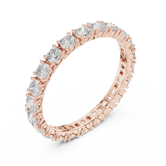 Driona Jewels Round Diamond Full Eternity Ring | Moissanite Solid Gold