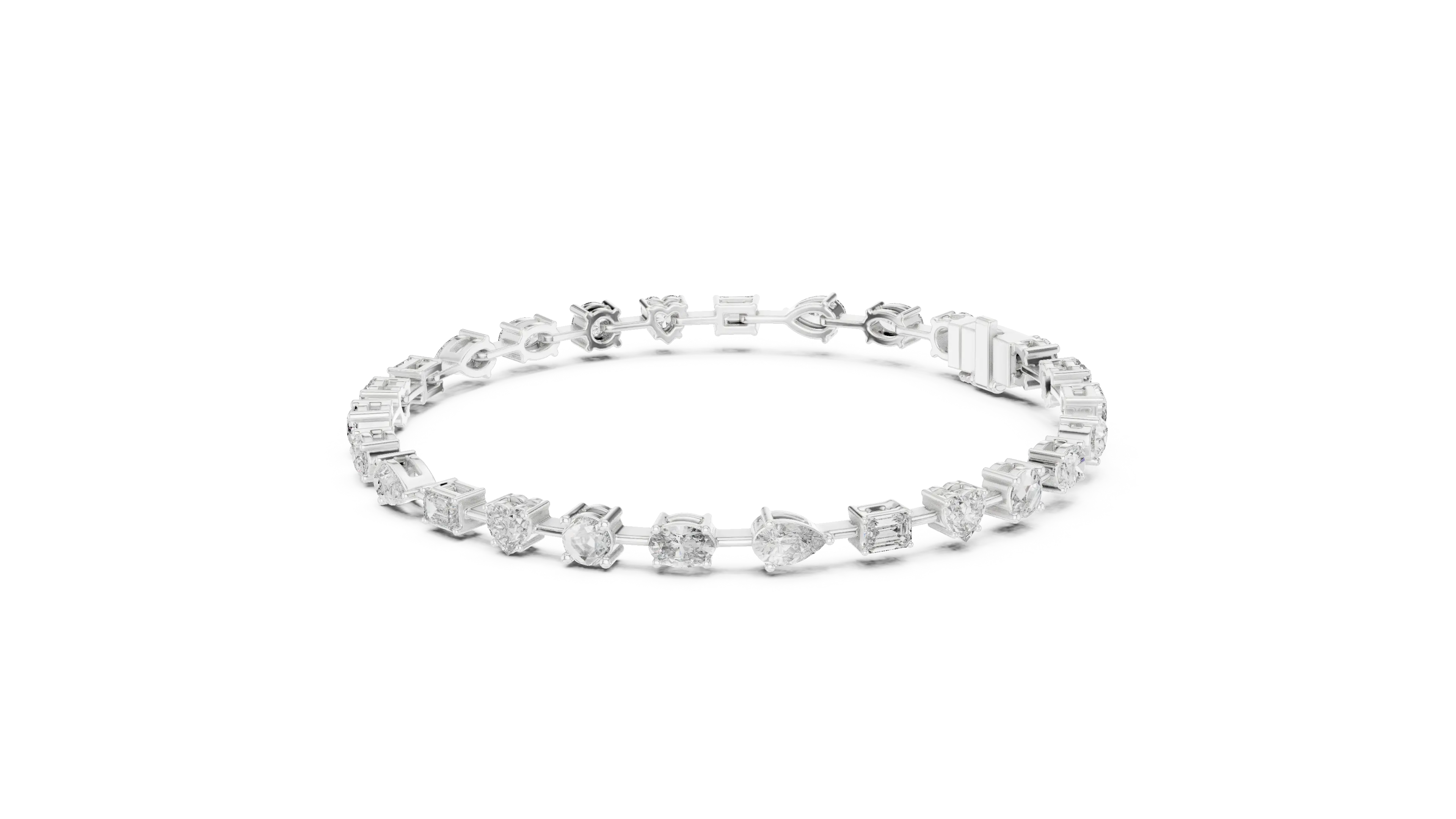 Band-Detail: Round Diamond Ring with Pave Setting in 14k White Gold - Lab Grown - Driona Jewels