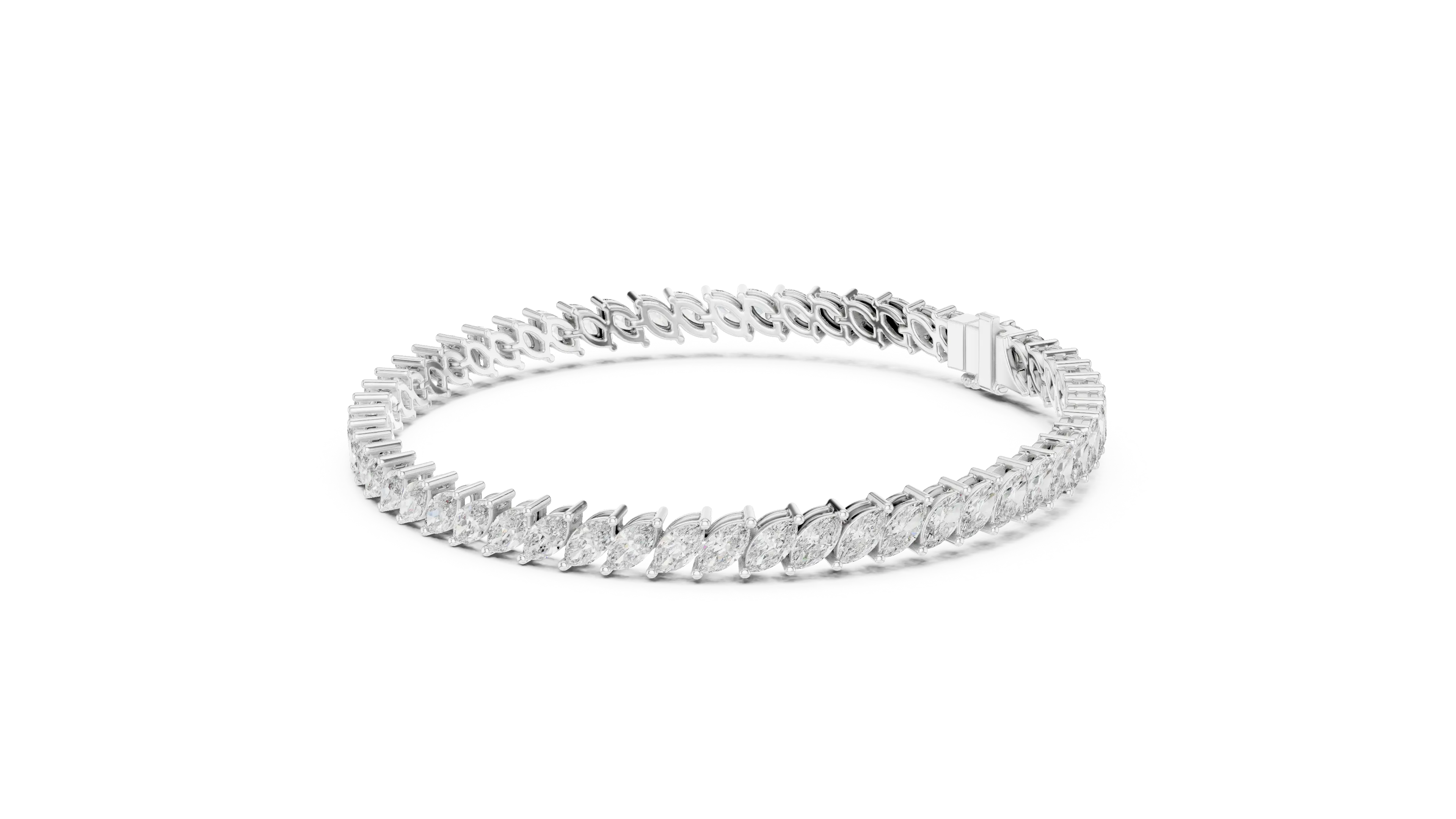 Top View: Round Diamond Ring with Pave Setting in 14k White Gold - Lab Grown - Driona Jewels