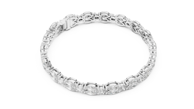 Top View: Round Diamond Ring with Pave Setting in 14k White Gold - Lab Grown - Driona Jewels