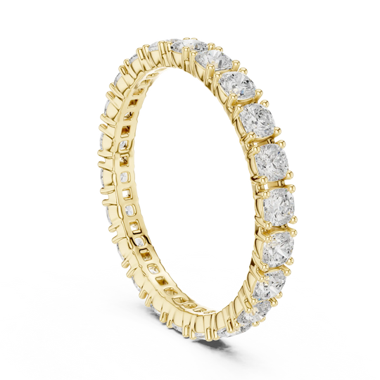 Driona Jewels Round Diamond Full Eternity Ring | Moissanite Solid Gold