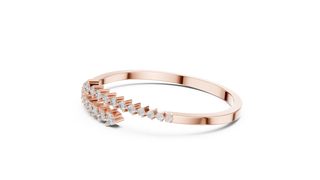 Flat-Lay: Round Diamond Ring with Prong Setting in 14k Rose Gold - Lab Grown - Driona Jewels