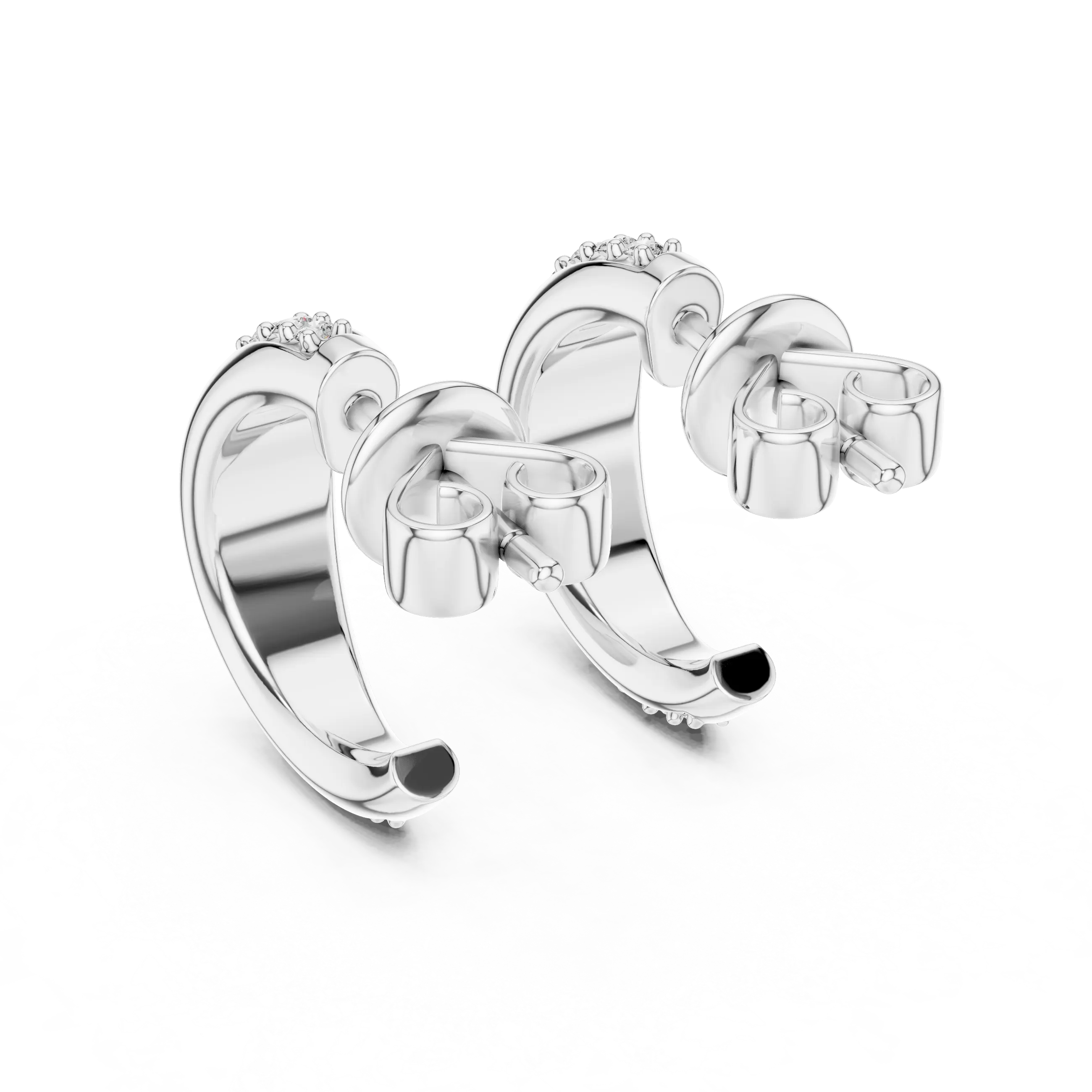 Pair-shot: Round Diamond Ring with Prong Setting in 925 Silver - Lab Grown - Driona Jewels