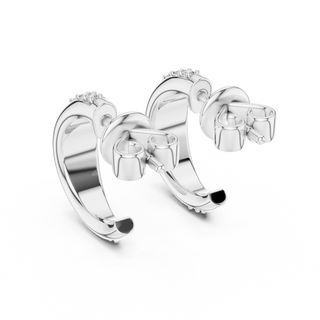 Pair-shot: Round Diamond Ring with Prong Setting in 925 Silver - Lab Grown - Driona Jewels
