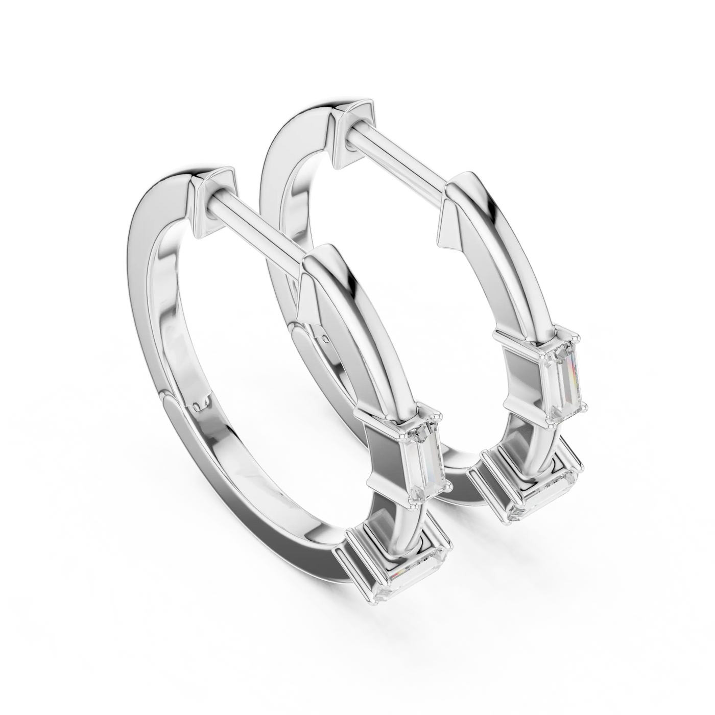 Three-quarter View: Round Diamond Ring with Prong Setting in 925 Silver - Lab Grown - Driona Jewels