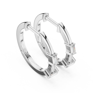 Three-quarter View: Round Diamond Ring with Prong Setting in 925 Silver - Lab Grown - Driona Jewels