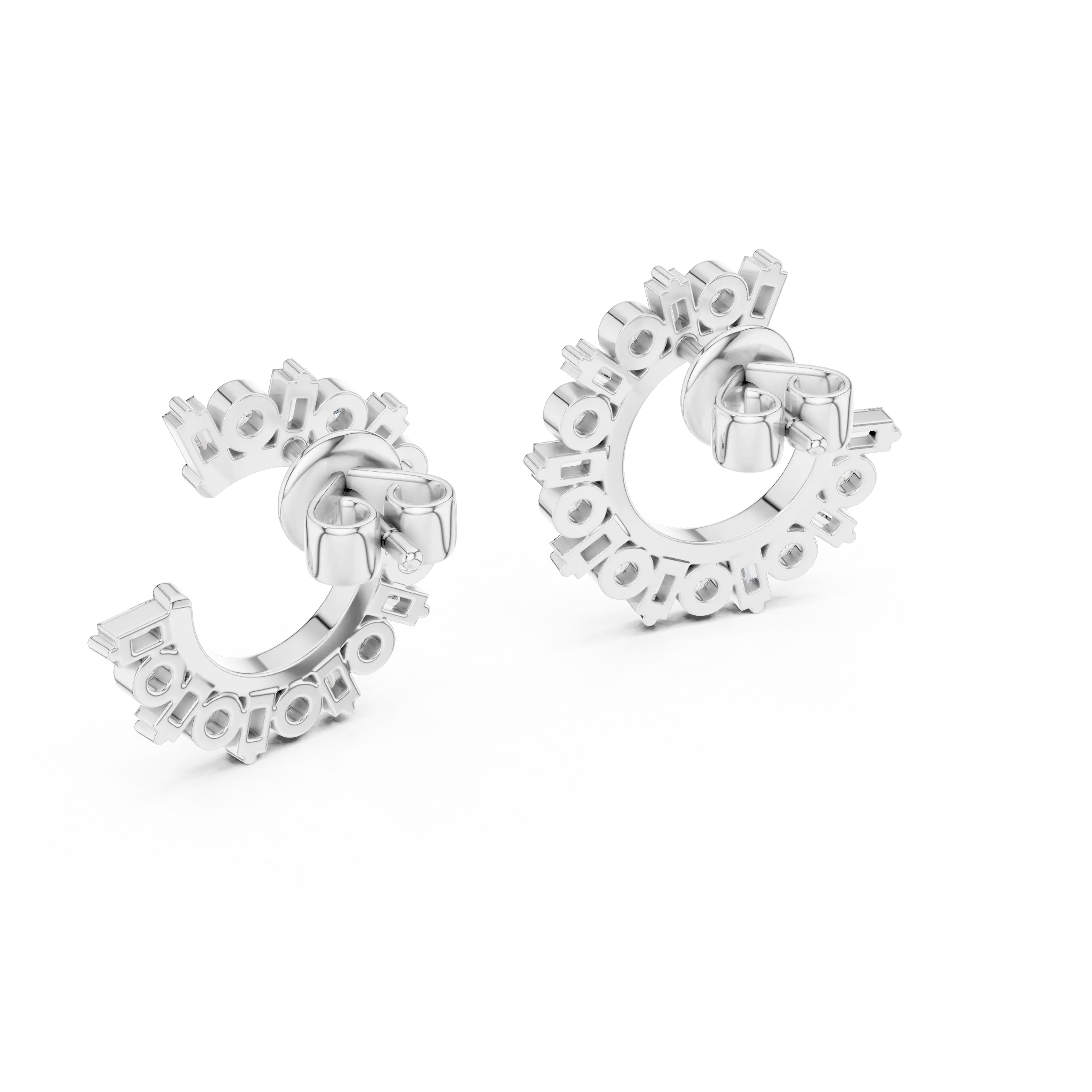 Three-quarter-view: Round Diamond Ring with Prong Setting in 925 Silver - Lab Grown - Driona Jewels