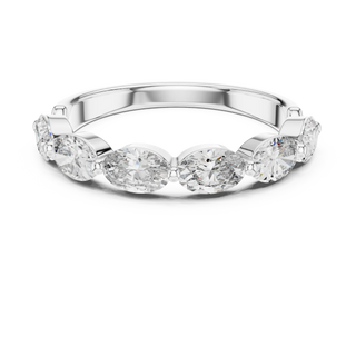 Front-view: Round Diamond Ring with Prong Setting in 14k White Gold - Lab Grown - Driona Jewels