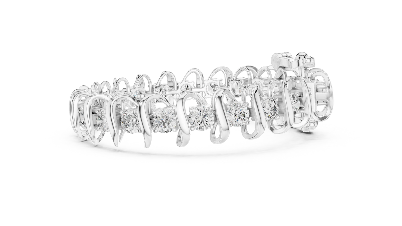 Side-Profile: Round Diamond Ring with Prong Setting in 14k White Gold - Lab Grown - Driona Jewels