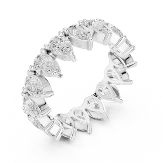 Three-quarter-view: Round Diamond Ring with Prong Setting in 14k White Gold - Lab Grown - Driona Jewels