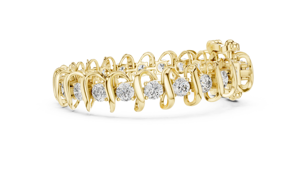 Side-Profile: Round Diamond Ring with Prong Setting in 14k Yellow Gold - Lab Grown - Driona Jewels
