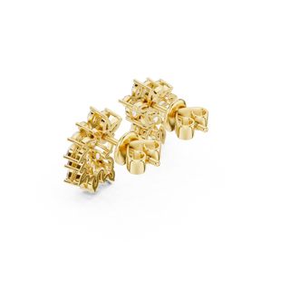 Top View: Round Diamond Ring with Prong Setting in 14k Yellow Gold - Lab Grown - Driona Jewels