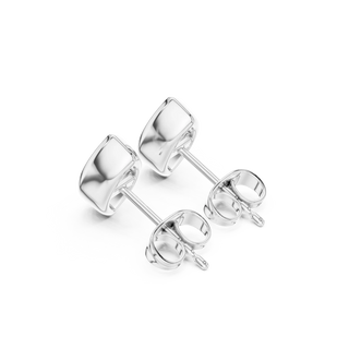 Three-quarter View: Round Diamond Ring with Solitaire Setting in 925 Silver - Lab Grown - Driona Jewels