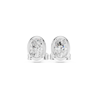 Pair-shot: Round Diamond Ring with Solitaire Setting in 14k White Gold - Lab Grown - Driona Jewels