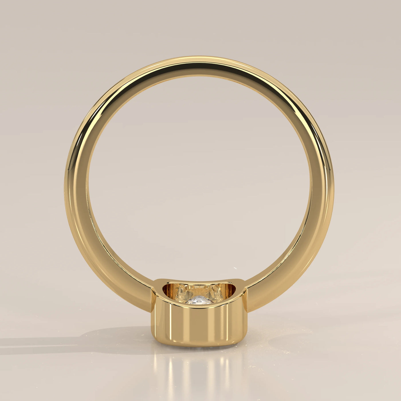 A classic solitaire diamond ring with a 14k gold band.