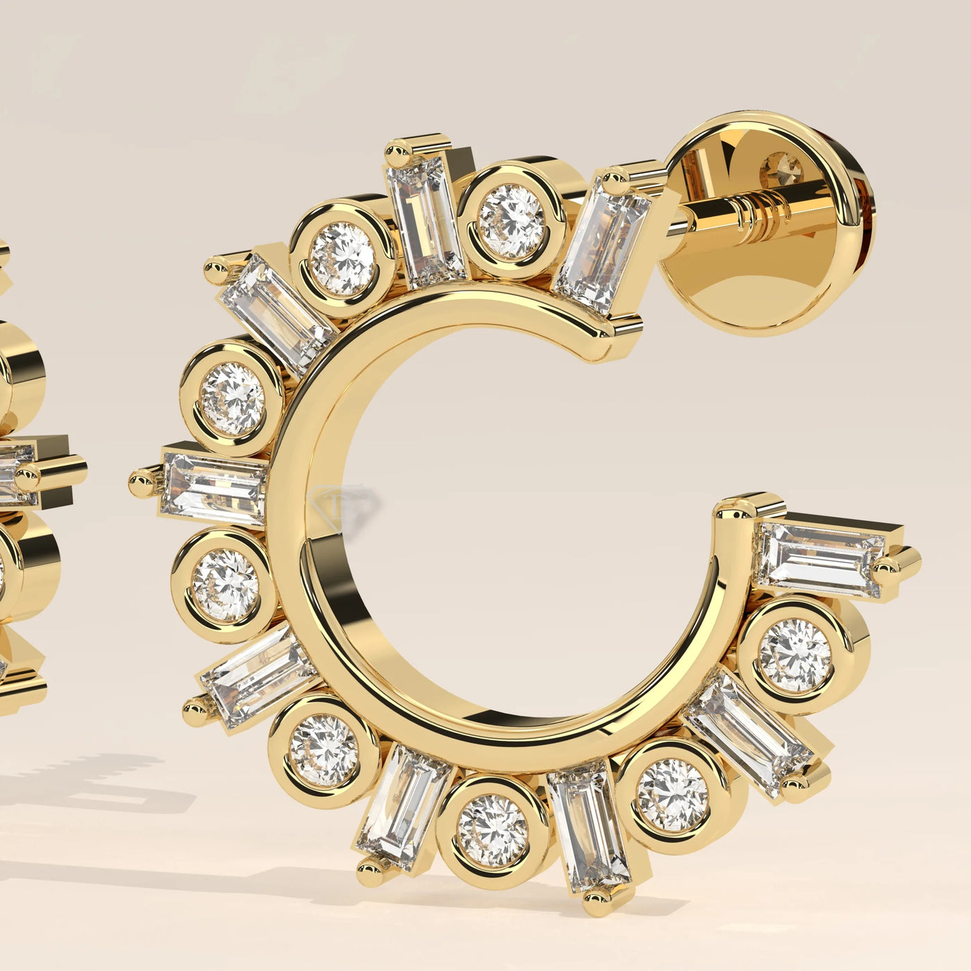 Stone Detail: Round Lab Grown Diamonds in Prong Setting – Yellow Gold – Driona Jewels