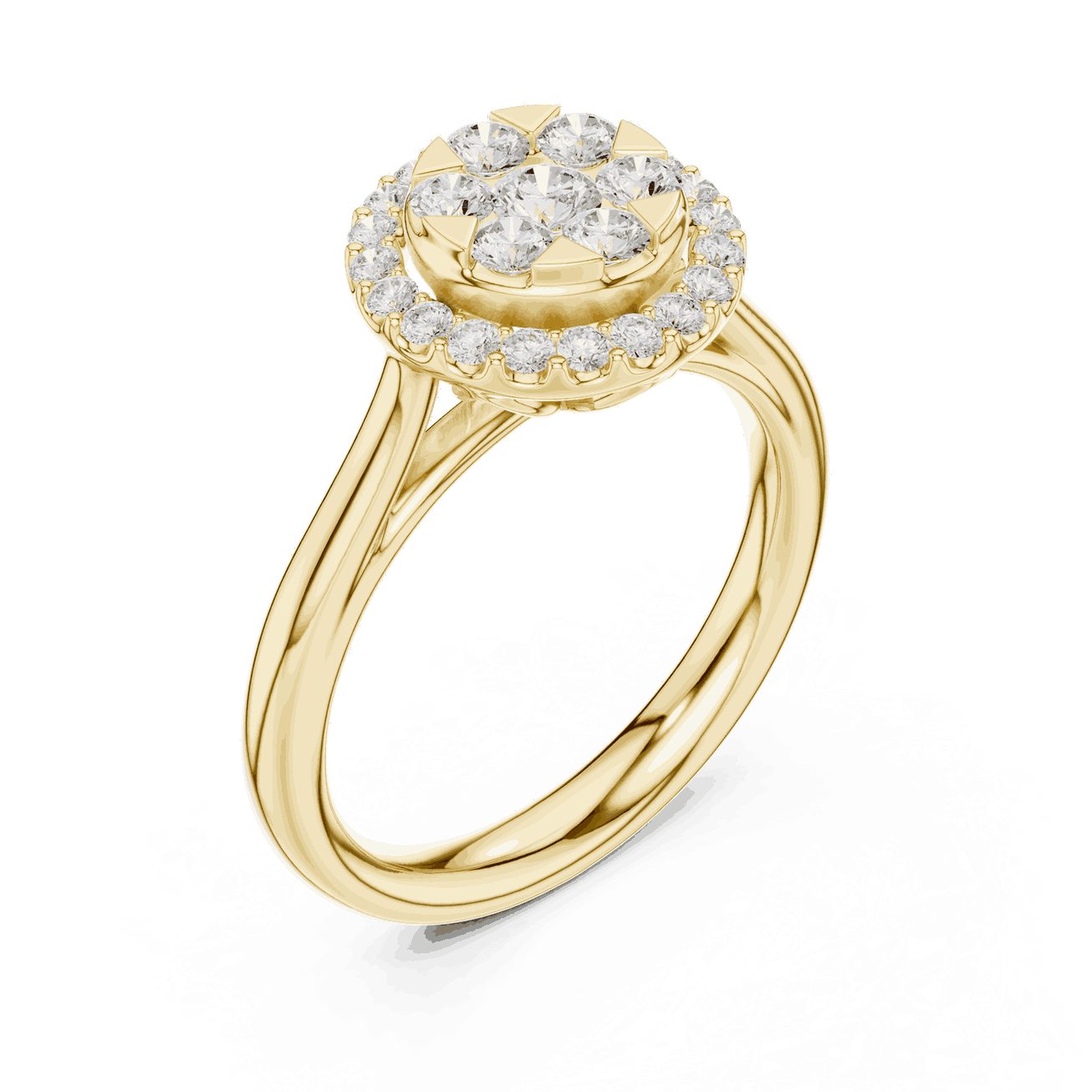 Round Diamond Halo Engagement Ring Rose Gold 18K | Lab Grown | Driona Jewels