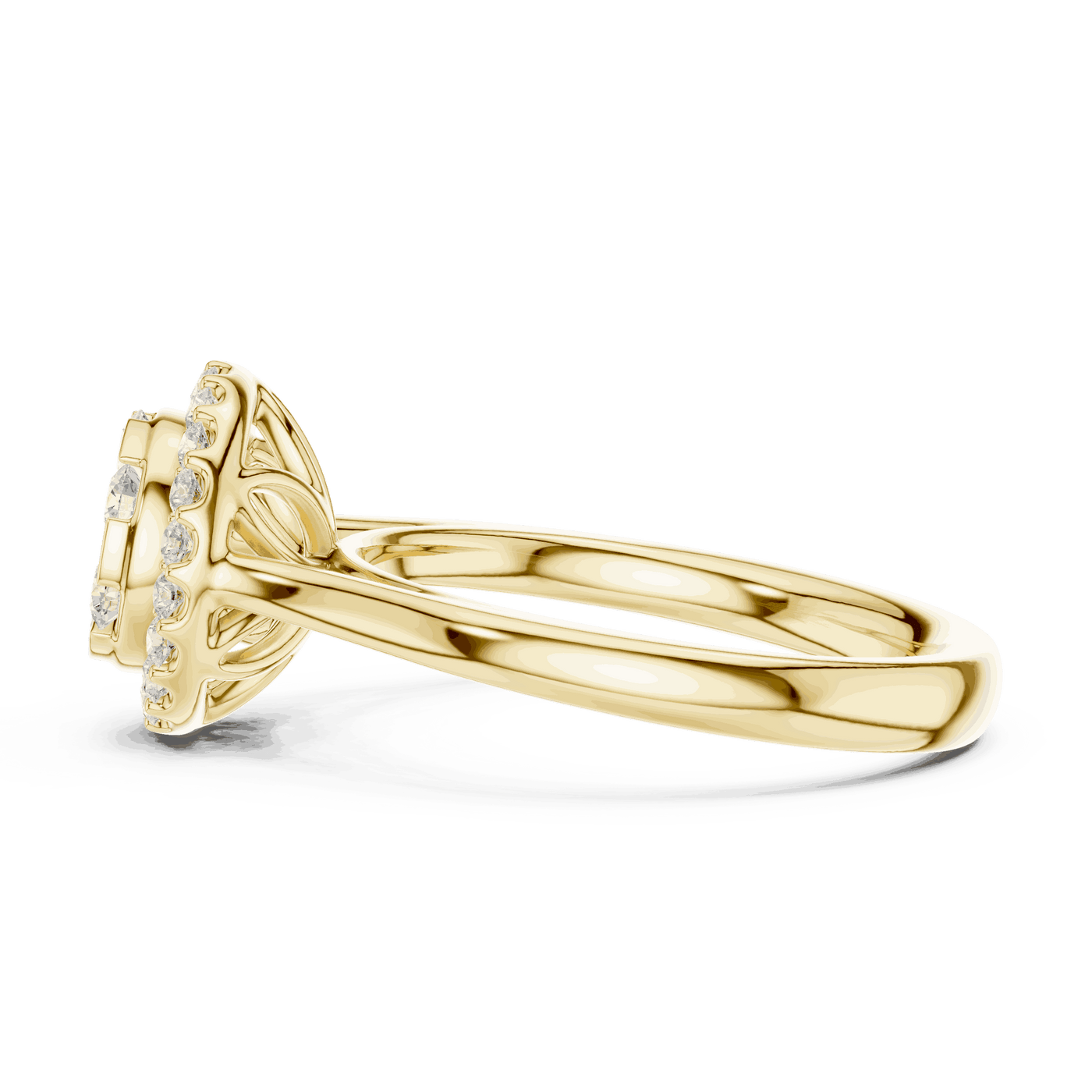 Round Diamond Halo Engagement Ring Rose Gold 18K | Lab Grown | Driona Jewels