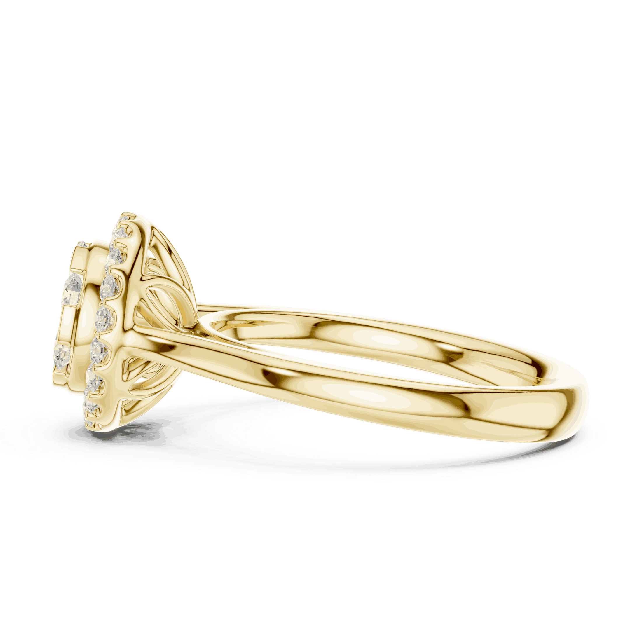 Round Diamond Halo Engagement Ring Rose Gold 18K | Lab Grown | Driona Jewels