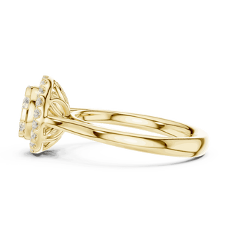 Round Diamond Halo Engagement Ring Rose Gold 18K | Lab Grown | Driona Jewels