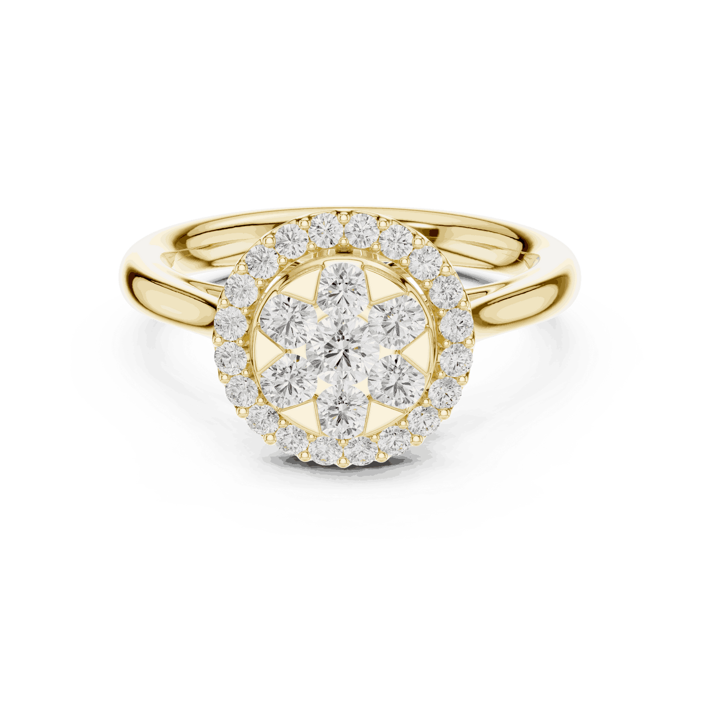 Round Diamond Halo Engagement Ring Rose Gold 18K | Lab Grown | Driona Jewels