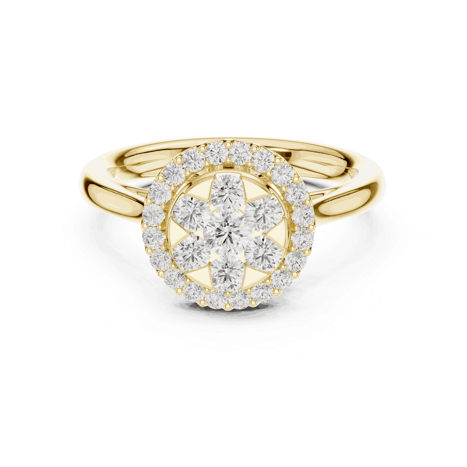 Round Diamond Halo Engagement Ring Rose Gold 18K | Lab Grown | Driona Jewels