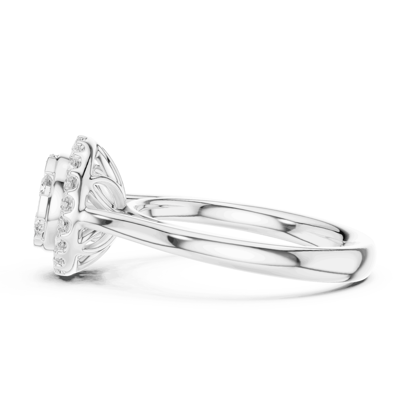 Round Diamond Halo Engagement Ring Rose Gold 18K | Lab Grown | Driona Jewels