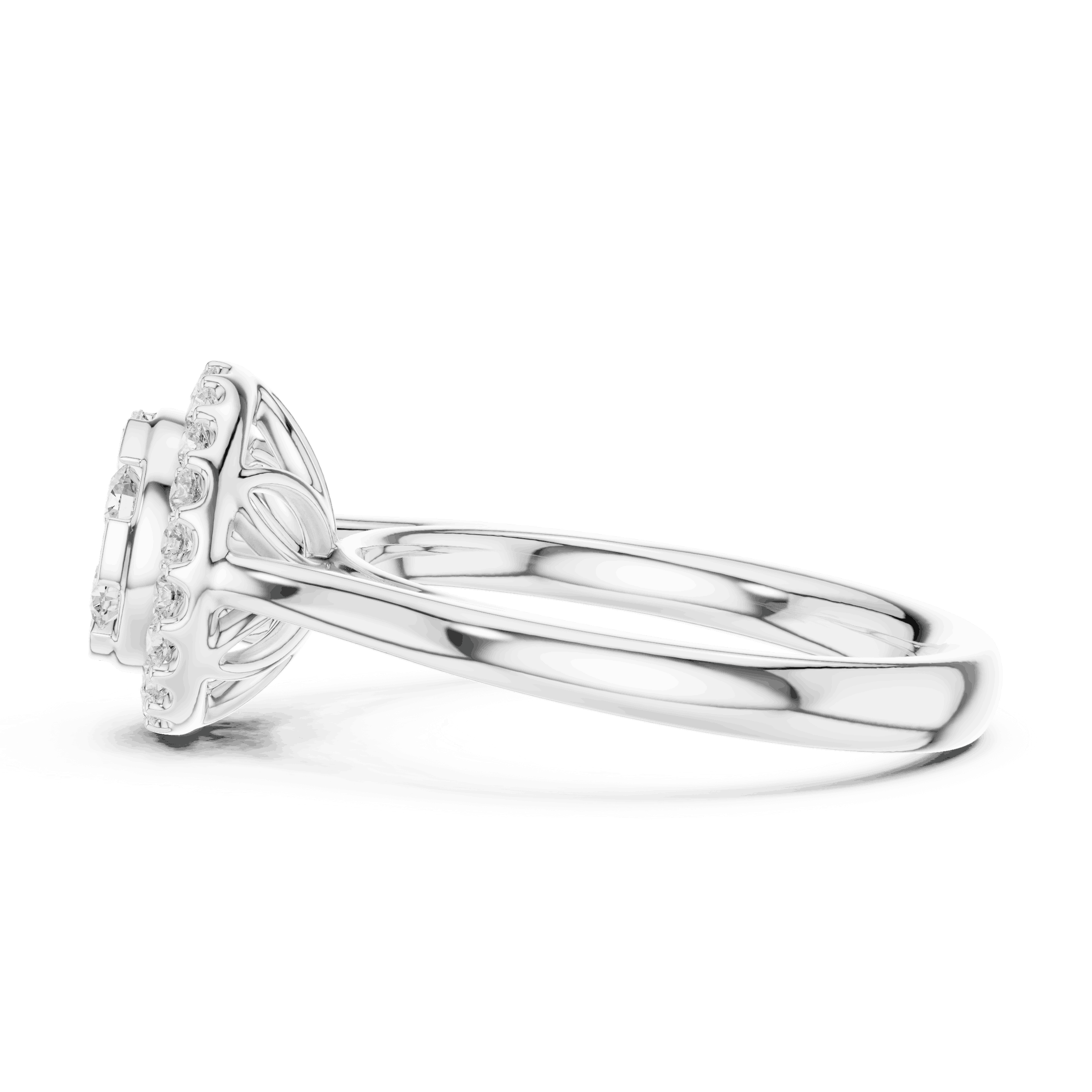 Round Diamond Halo Engagement Ring Rose Gold 18K | Lab Grown | Driona Jewels
