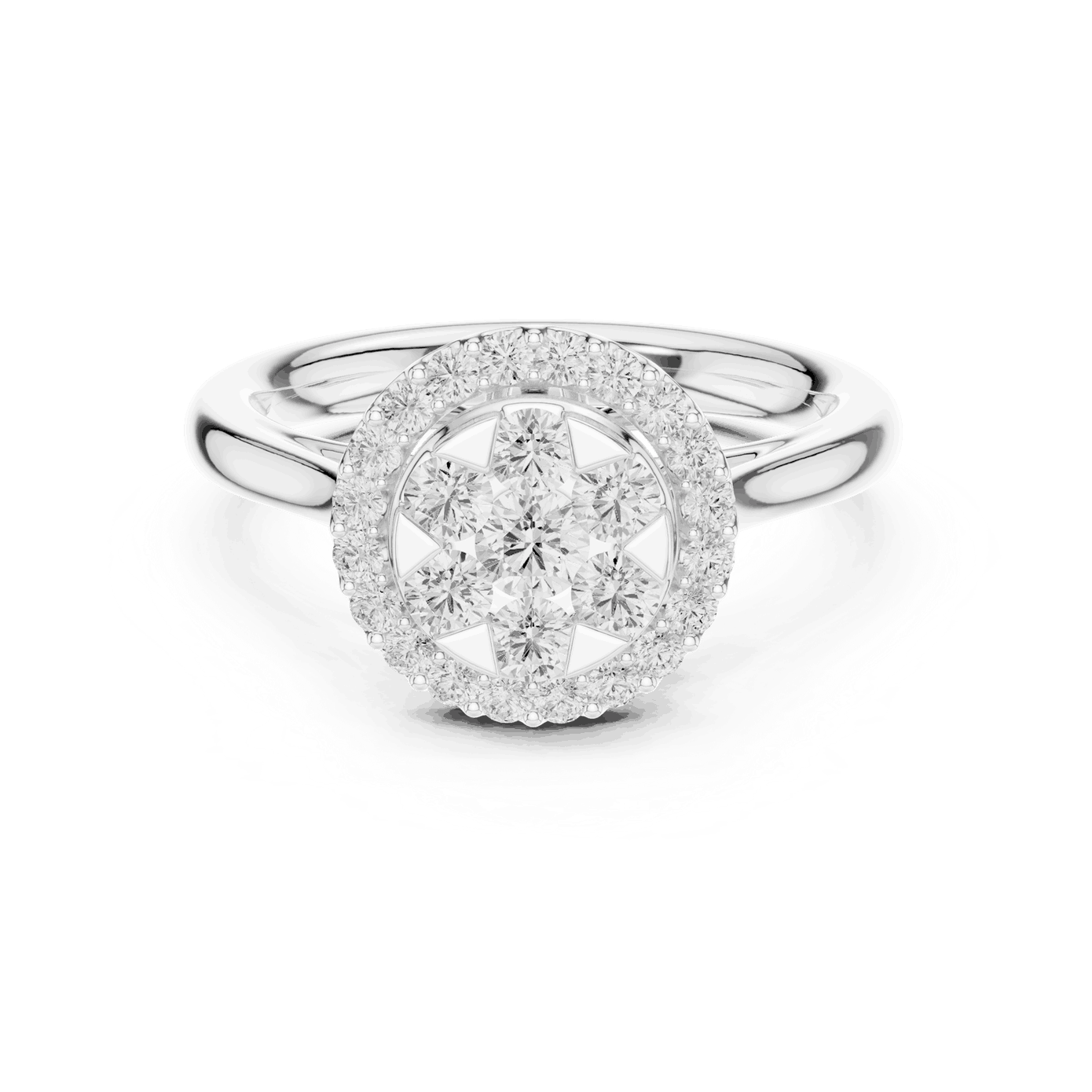 Round Diamond Halo Engagement Ring Rose Gold 18K | Lab Grown | Driona Jewels