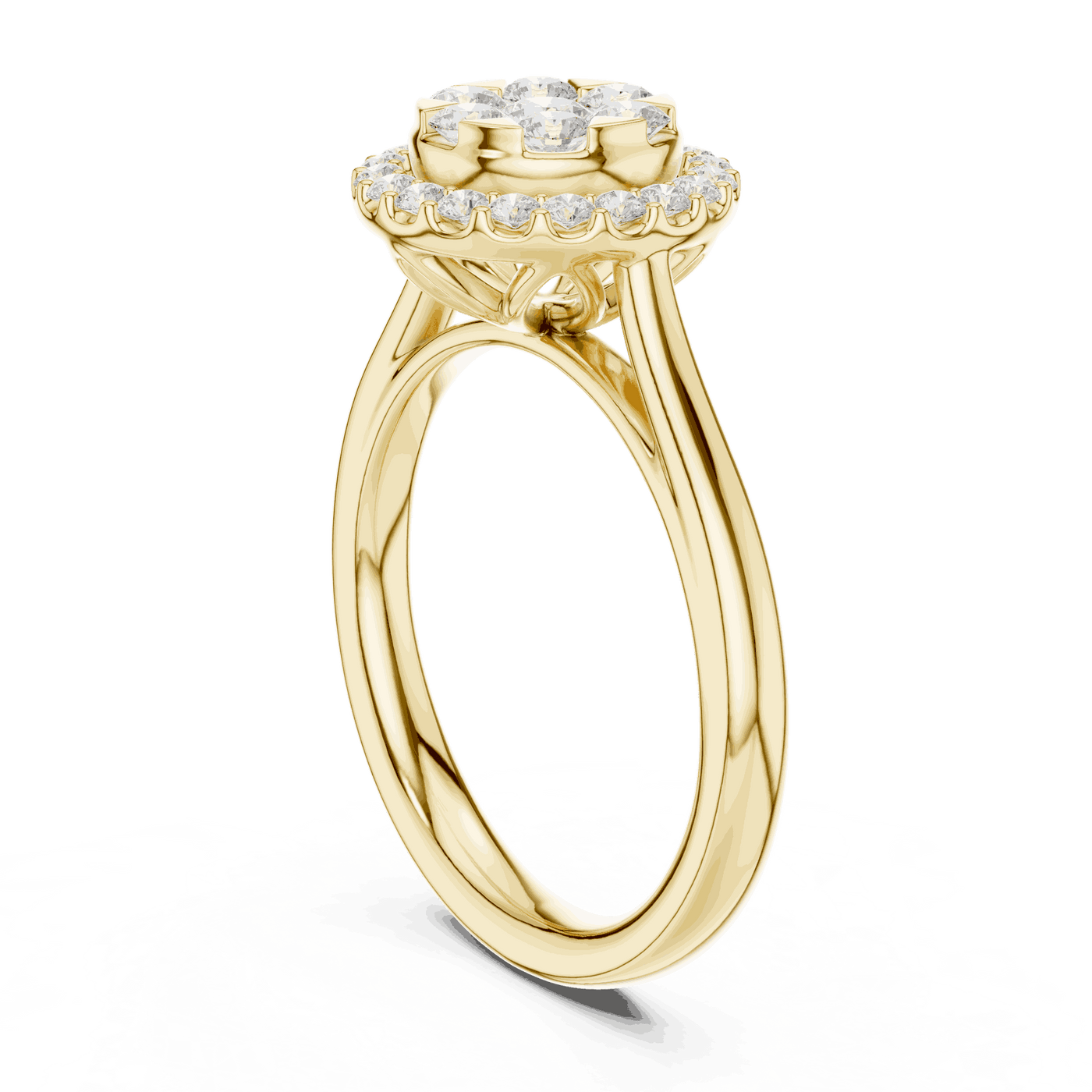 Round Diamond Halo Engagement Ring Rose Gold 18K | Lab Grown | Driona Jewels