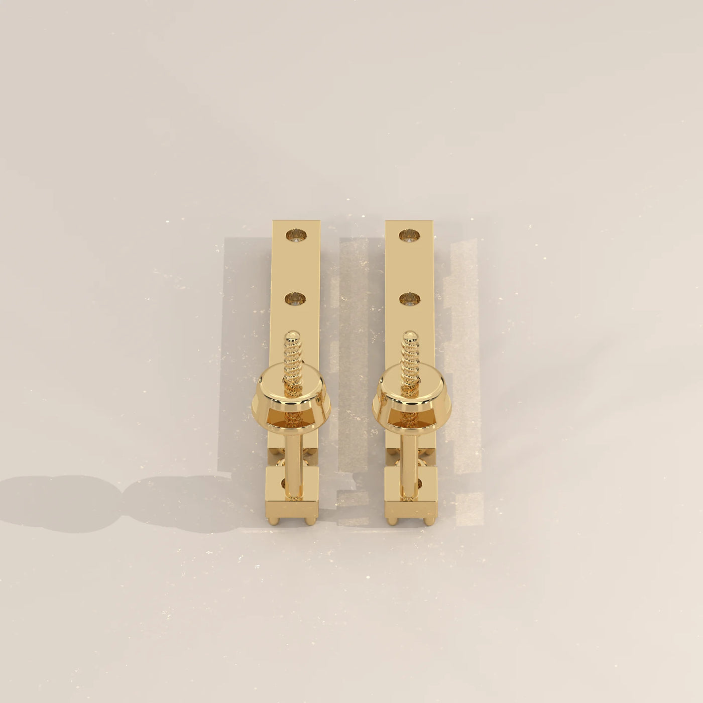 Side Profile: Round Diamond Drop Earrings with Prong Setting in Yellow Gold – Lab Grown – Driona Jewels