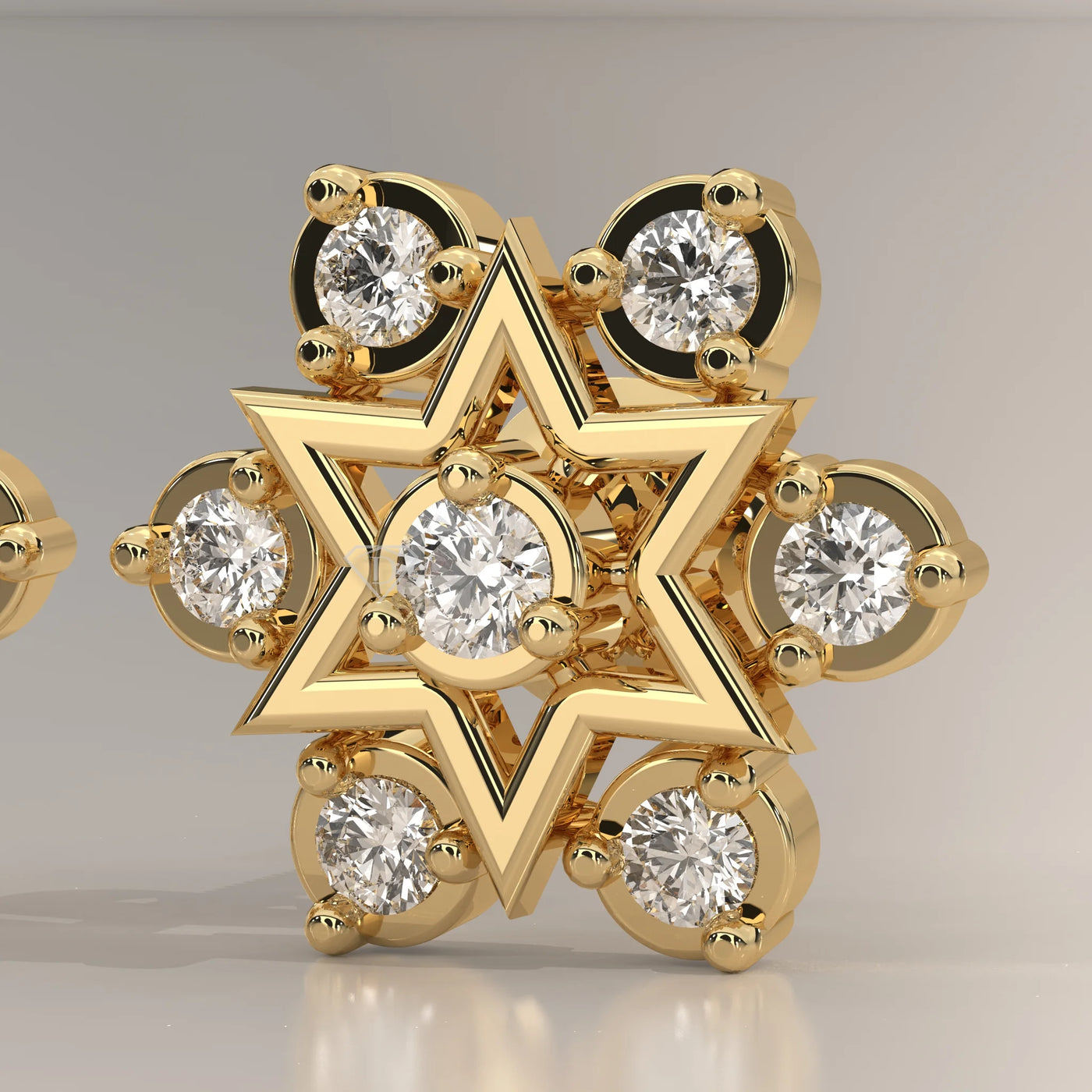 Stone Detail: Round Lab Grown Diamonds in Cluster Setting – Yellow Gold – Driona Jewels