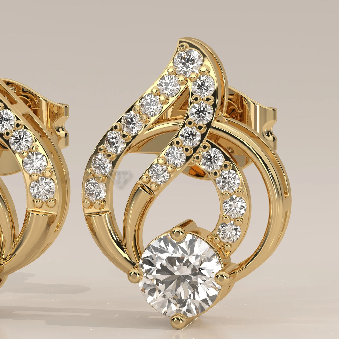 Stone Detail: Round Lab Grown Diamonds in Prong Setting – Yellow Gold – Driona Jewels