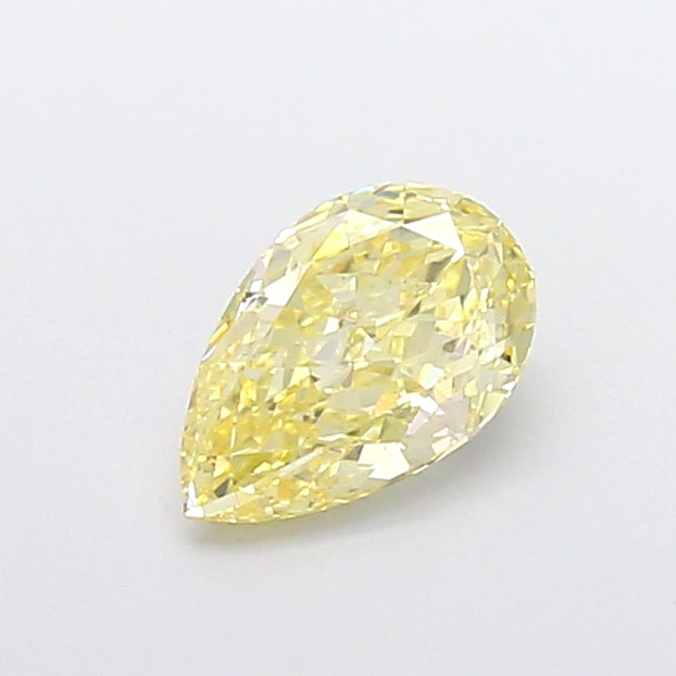 1.02 carat fancy intense yellow pear lab grown diamond VVS2 clarity