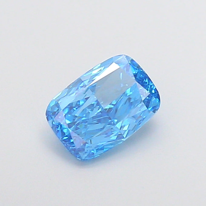 1.01 carat fancy vivid blue cushion lab grown diamond VS2 clarity