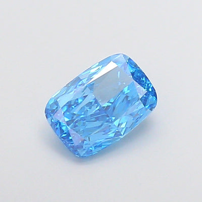 1.01 carat fancy vivid blue cushion lab grown diamond VS2 clarity