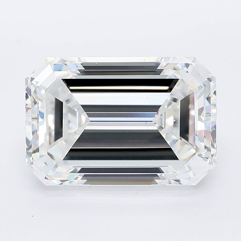 3.52 carat emerald lab grown diamond E color VS1 clarity