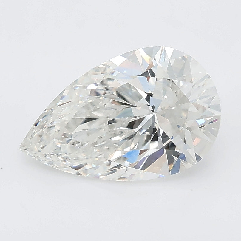2.05 carat pear lab grown diamond E color VVS2 clarity