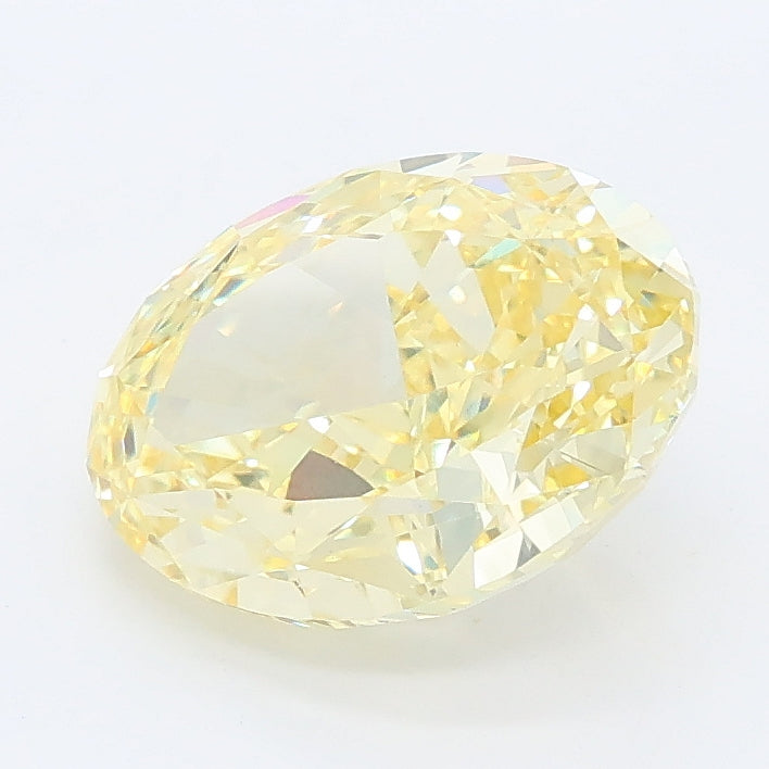 2.64 carat fancy intense yellow oval lab grown diamond VVS2 clarity