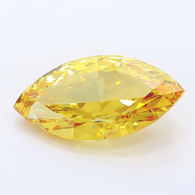 2.50 carat fancy vivid yellow marquise lab grown diamond VS2 clarity