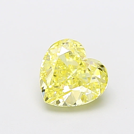 1.01 carat fancy intense yellow heart lab grown diamond VS1 clarity