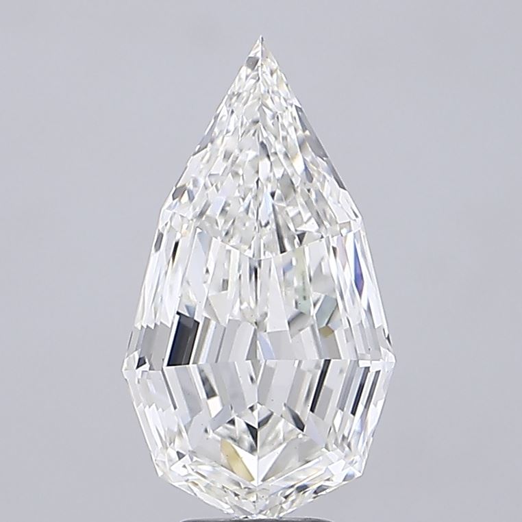 7.05 carat pear lab grown diamond F color VS1 clarity